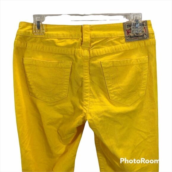 True Religion Shannon Yellow Corduroy Pants 27 - Picture 14 of 14